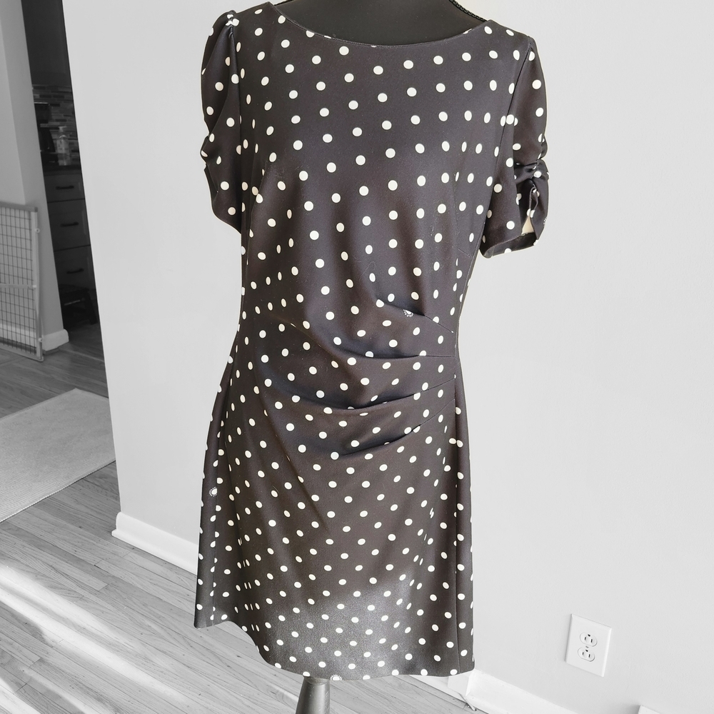 Karl Lagerfeld Black and White Polka Dot Mini Dress